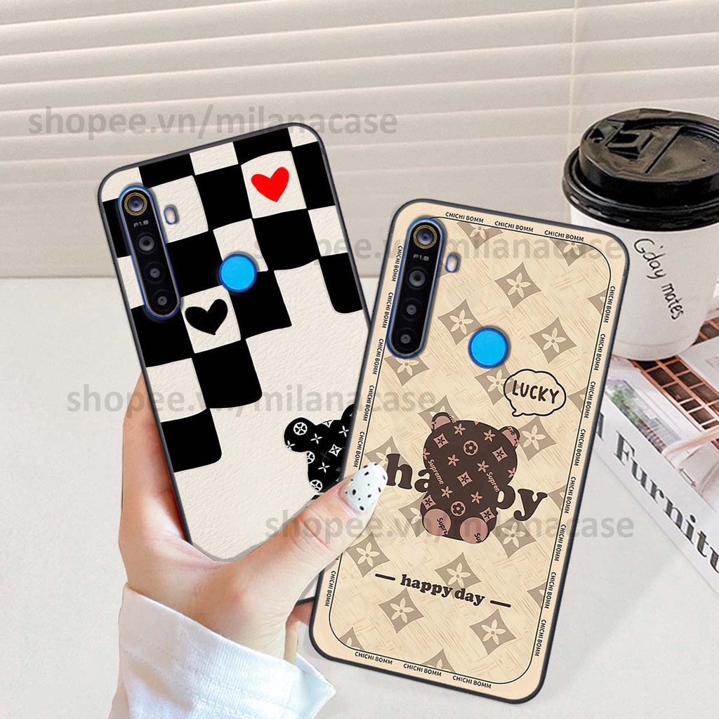 Ốp Realme 5 / 5 Pro / C3 gấu be@rBrick gấu Teddy Kaws siêu đẹp, phong cách, cá tính