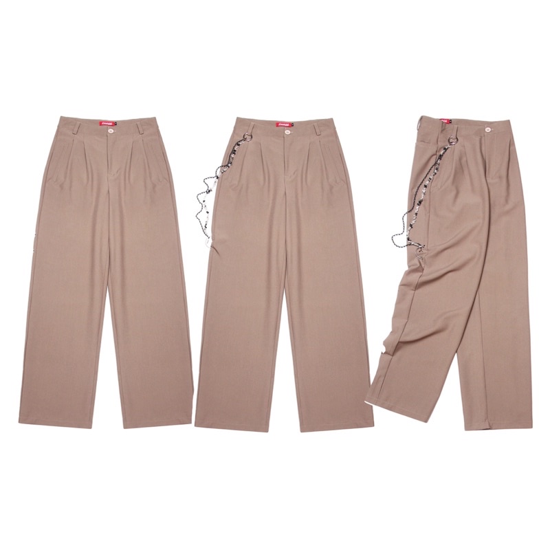 Quần ERRORIST wide belted trouser xám / nâu ( không kèm chain )