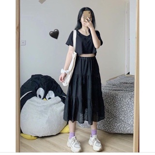 chân váy bánh bèo