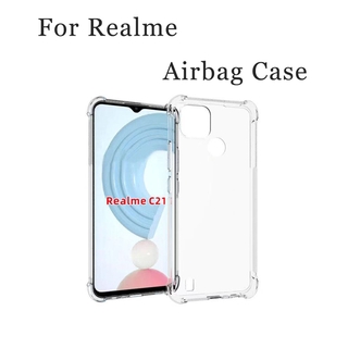 Ốp lưng viền vuông chống sốc trong suốt Cho Realme GT Neo2 C55 C53 C51 C35 C30 C30s C25s C25Y C25 C21 C20 C21Y C17 C15 C12 C11 11 11X 10 9 9i 7i 7 6 6i 5 5i 5s Pro+ Plus C3