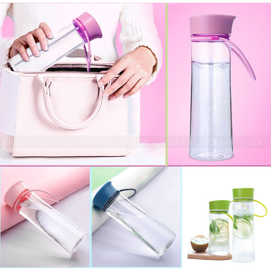 Bình đựng nước, bình nước bằng Nhựa BPA FREE MIGO Cao cấp - 1521 - An toàn, trong suốt, có rây lọc, quai xách TA4 | BigBuy360 - bigbuy360.vn