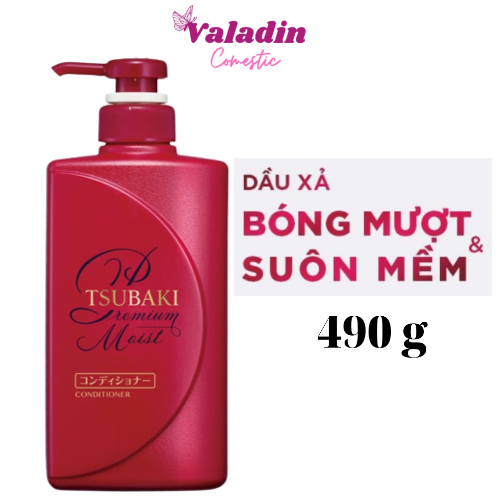 Dầu xả dưỡng tóc TSUBAKI Chai Đỏ Premium Moist Conditioner 490ml