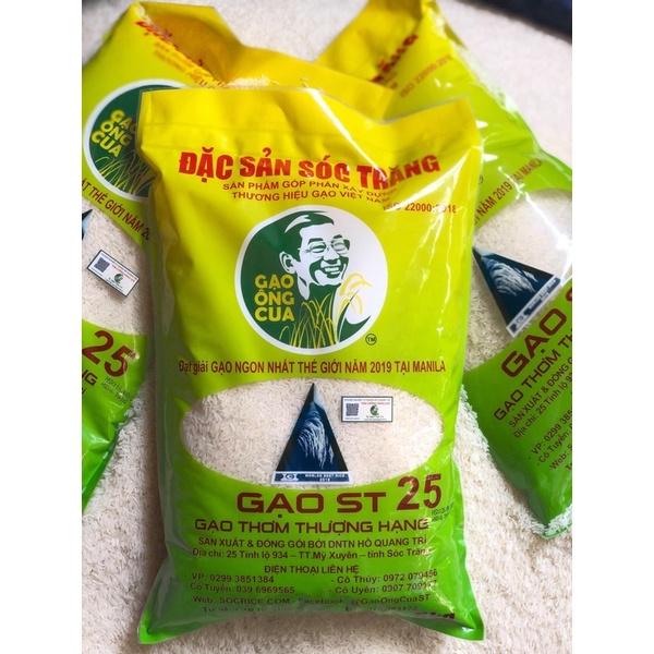 ST25 đặc sản Sóc Trăng - gạo ngon nhất thế giới 😍 ( bao 5kg) | BigBuy360 - bigbuy360.vn