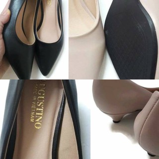 [SALE] Giày Da Lì Gót 3 Phân Thời Trang Augustino