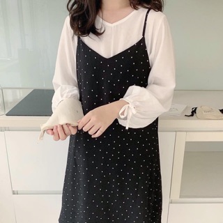 Set váy chấm bi kèm áo