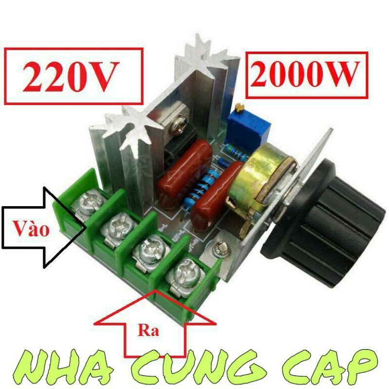 DIMER ĐIỀU CHỈNH TỐC ĐỘ, ĐỘ SÁNG ĐIỆN 220V CÔNG SUẤT 2000W