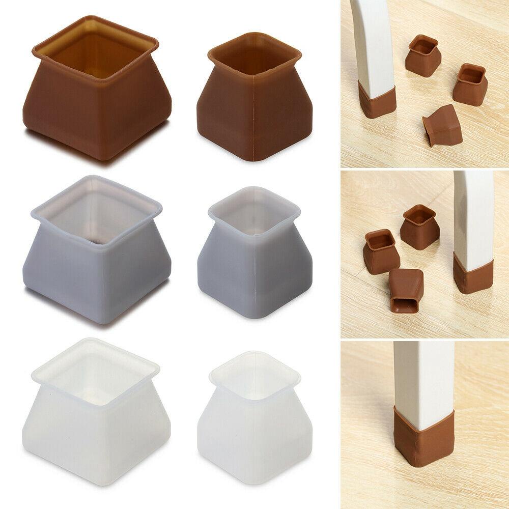 Vỏ Bọc Bảo Vệ Chân Ghế Chống Trượt Màu Xám Trắng Dành Cho Trang Trí Nhà Cửa