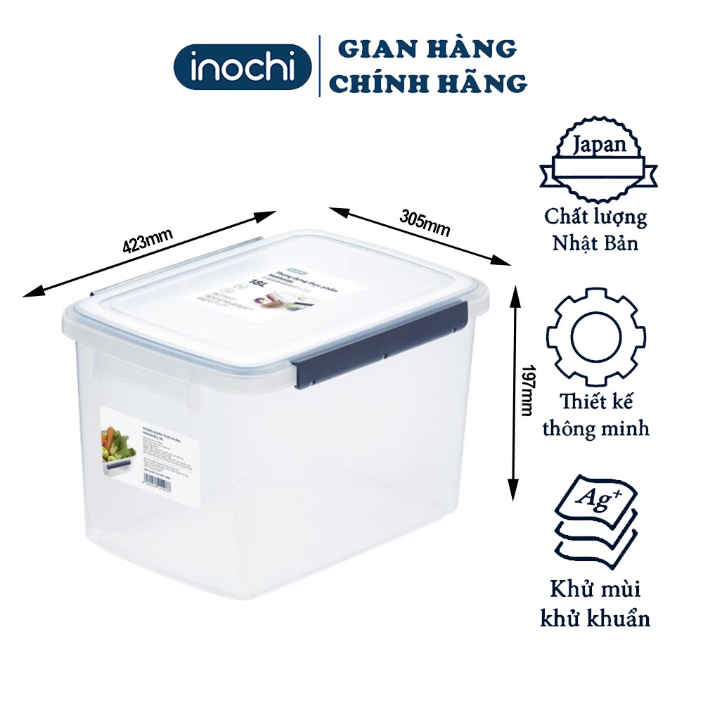 [Mã BMBAU50 giảm 10% đơn 99k] Thùng Đựng Thực Phẩm Hokkaido 10L-18L-30L các loại đồ khô để tủ lạnh Chính Hãng Inochi