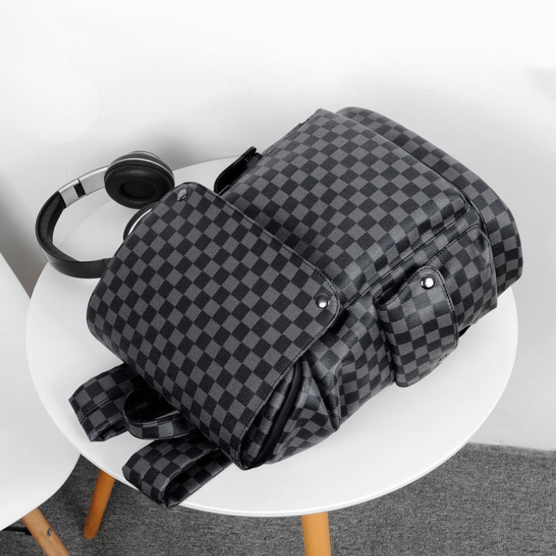 Balo da thời trang nam nữ balo lv da PU cao cấp chống thấm nước cặp đi học ulzzang balo đựng laptop 15.6 inh - ZINLY