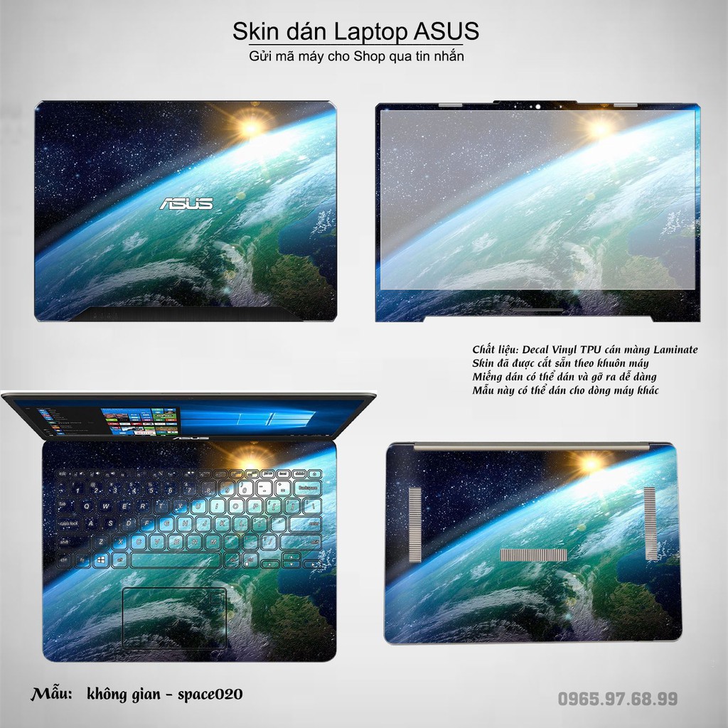 Skin dán Laptop Asus in hình không gian _nhiều mẫu 4 (inbox mã máy cho Shop)