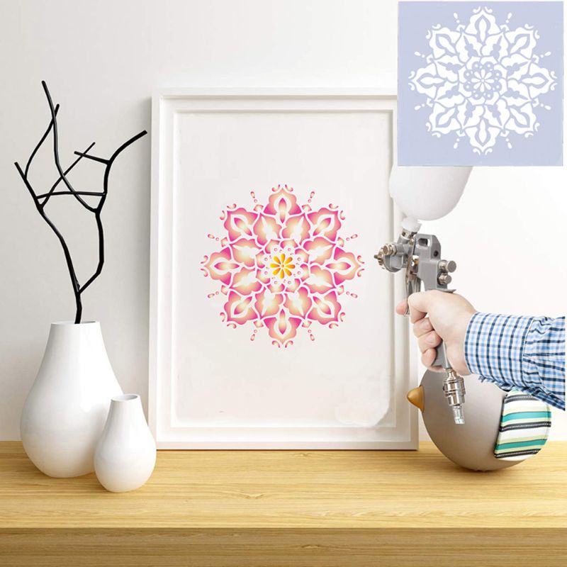 16 Khuôn Mẫu Họa Tiết Mandala Dùng Vẽ Trang Trí Sổ Tay DIY Thẻ