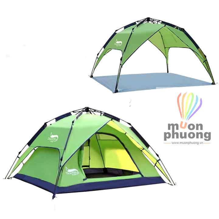 Lều tự bung 2 lớp chống mưa Desert Fox giúp dựng và hạ lều đơn giản nhanh chóng chỉ bằng thao tác kéo và mở/gập