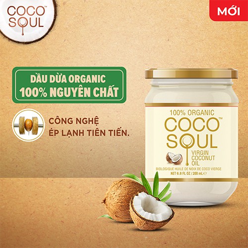 Dầu dừa Organic Thuận Phát 100% Nguyên Chất Coco Soul 200ml