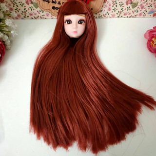 Đầu búp bê Loli 30cm tóc dài mắt long lanh