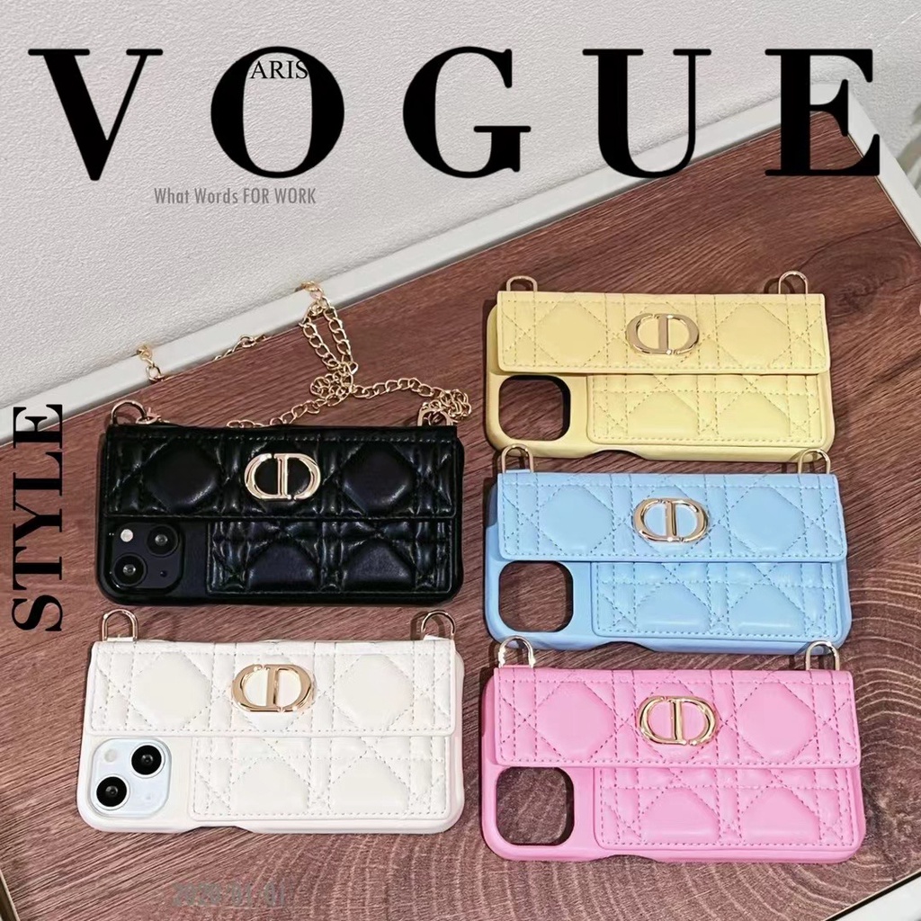 Ốp Điện Thoại Da Có Ngăn Đựng Thẻ Và Dây Đeo Thời Trang Cho IPhone13Promax i12 Pro i11