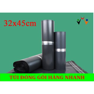 32x45 cm đen combo 100 túi đóng hàng - túi đóng hàng niêm phong màu đen ✔️✔️✔️
