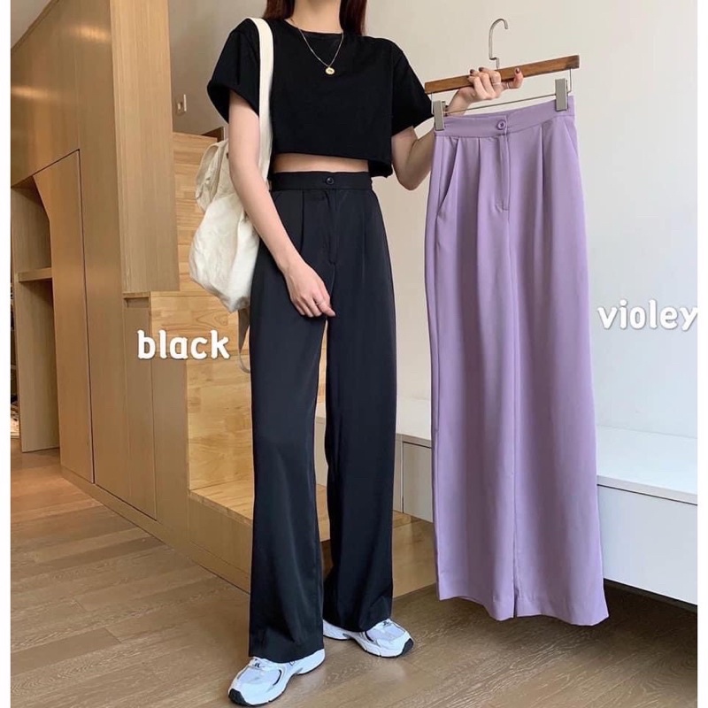 Quần ống rộng culottes xuông dài 100cm siêu Hot