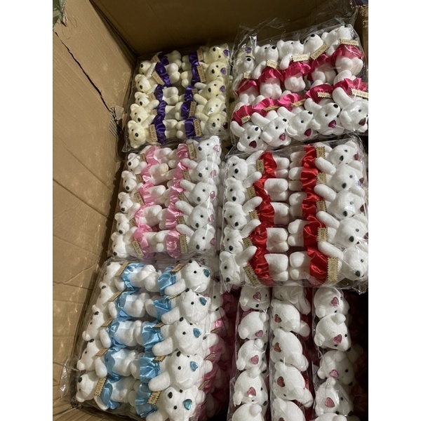 SÉT 10 CON GẤU XỐP DÙNG BÓ HOA .HOẶC BỎ HỘP QUÀ TẶNG