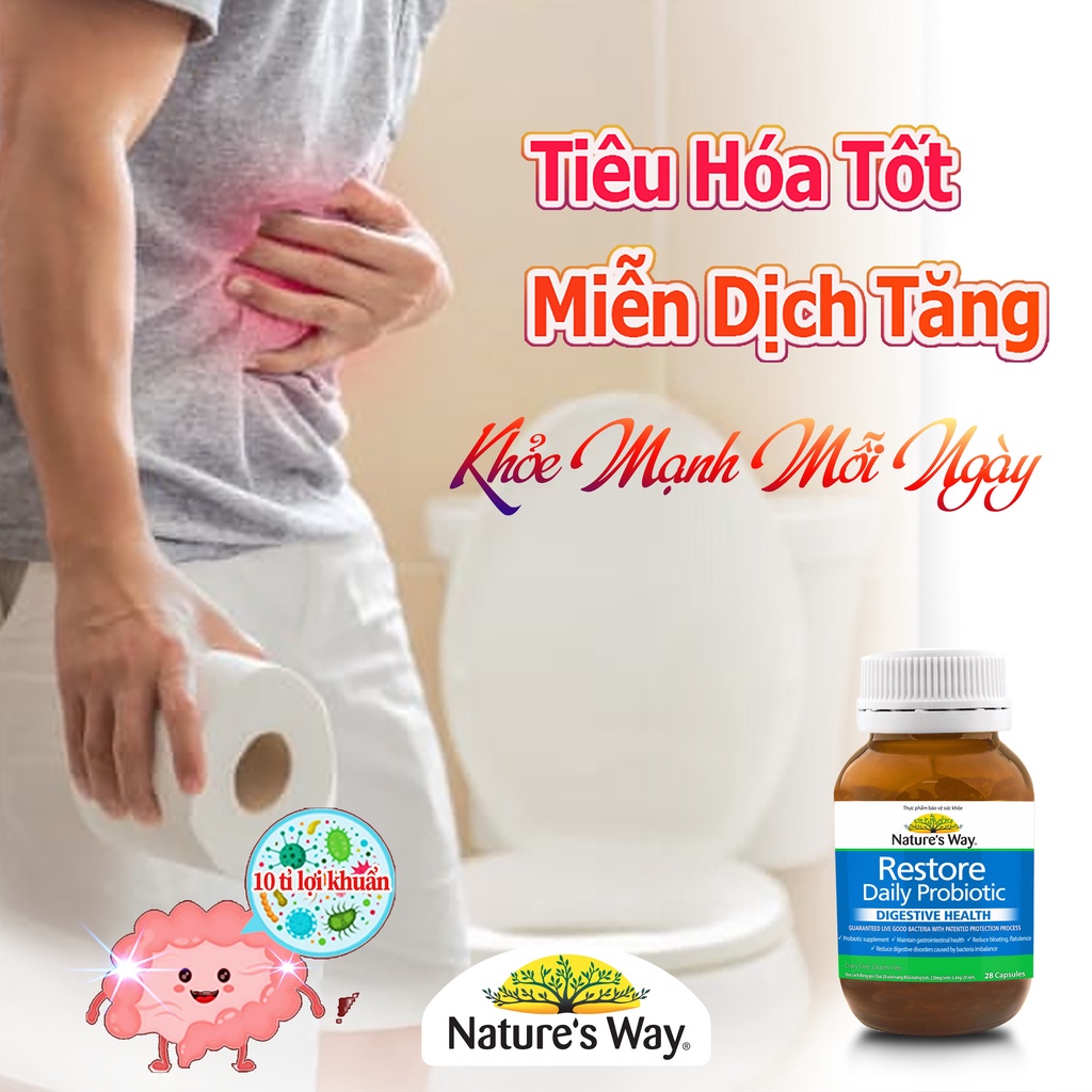 Viên Uống Bổ Sung Lợi Khuẩn Nature's Way Hỗ Trợ Hệ Tiêu Hóa Khỏe Mạnh Extaste