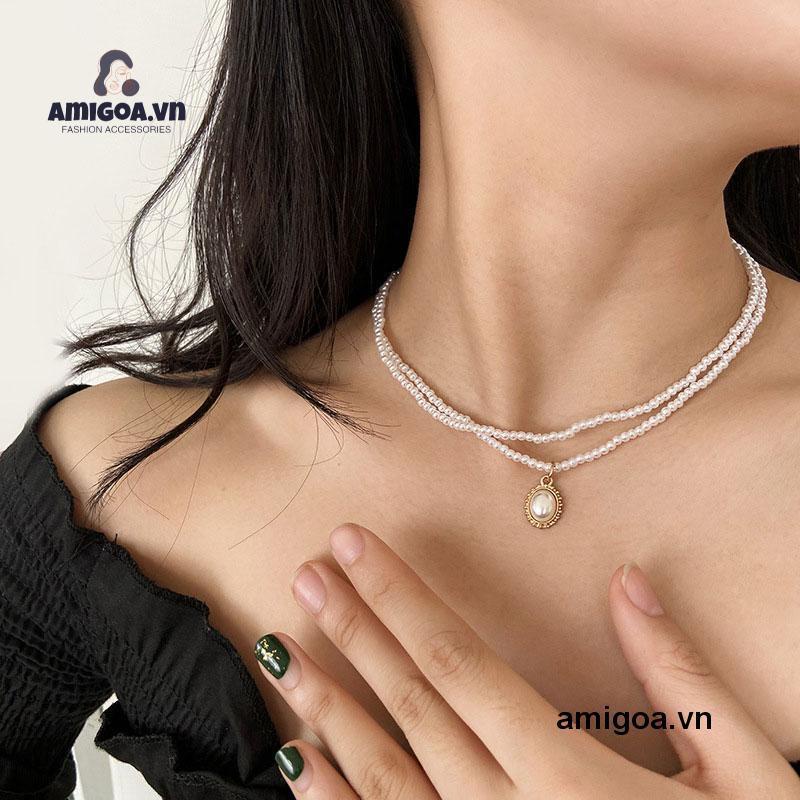 ✨✨Vòng cổ choker ngọc trai phối mặt hình bướm thời trang Hàn Quốc cho nữ