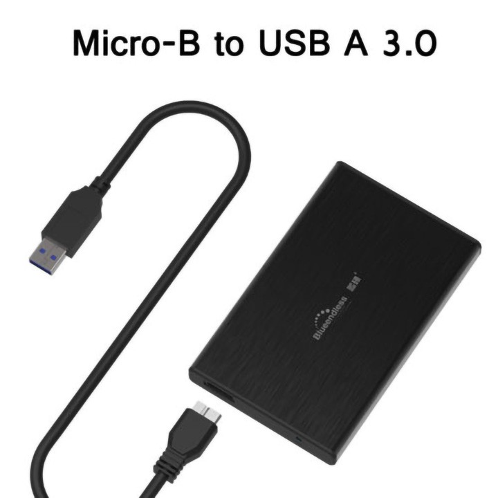 Box ổ cứng 2.5 inch SATA USB3.0 Blueendess U23T U23YA vỏ nhôm cao cấp - BX01