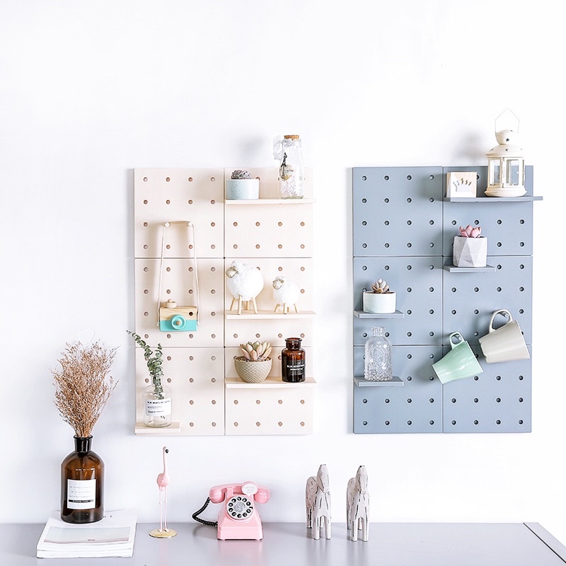 Kệ/Bảng Treo Tường Đục Lỗ Pegboard Chất Lượng Cao DECOR Phòng Trang Trí Nhà Cửa Siêu Đẹp Giá Tốt Wall Hanging Rack