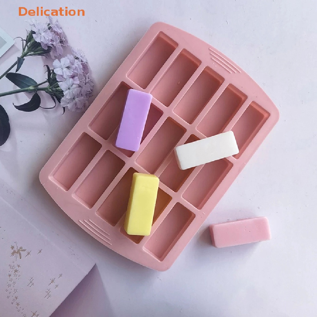Khuôn silicone 15 ngăn hình vuông làm kẹo/ chocolate/ rau câu