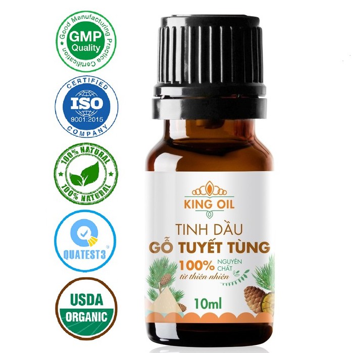 Tinh dầu gỗ Tuyết Tùng (gỗ Hoàng Đàn) nguyên chất từ thiên nhiên - KingOil