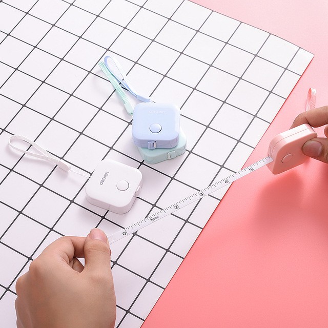 Thước Dây Deli 150cm Chính Hãng , Bấm Rút Tự Động