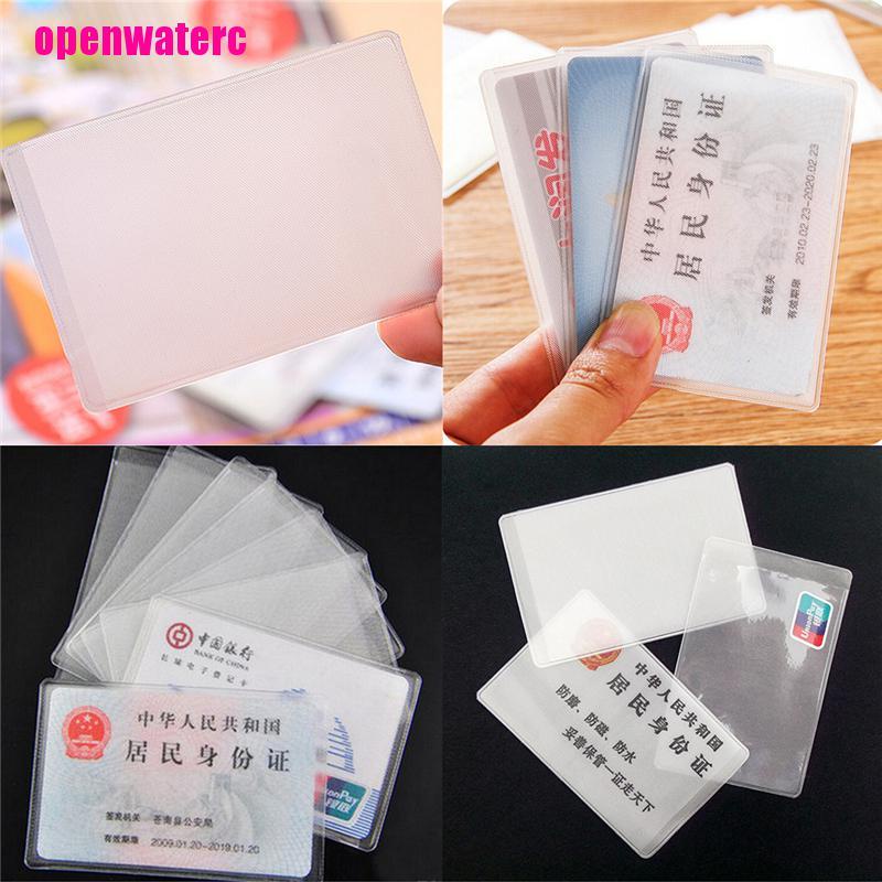 Set 10 Bao Đựng Thẻ ID Bằng PVC Trong Suốt