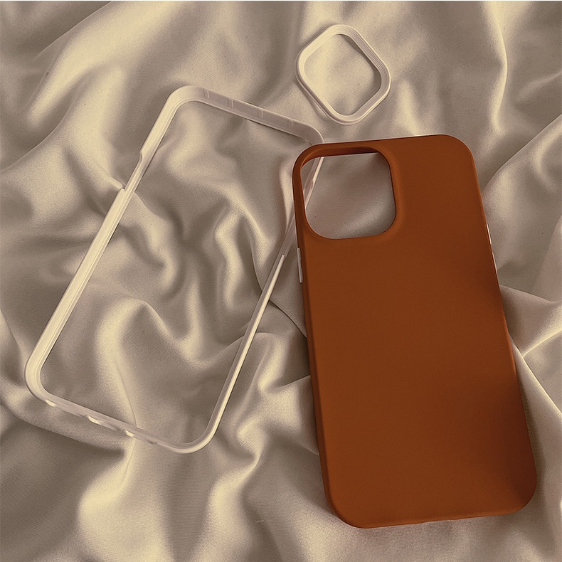 Ốp Điện Thoại for iPhone 15 Pro Max Silicone 3 Trong 1pc acrylic màu trơn có khung bảo vệ camera Cho for iPhone 14 13 Pro Max 13 12 Pro Max 12 12 Pro 11 Pro Max X XS XR XS Max