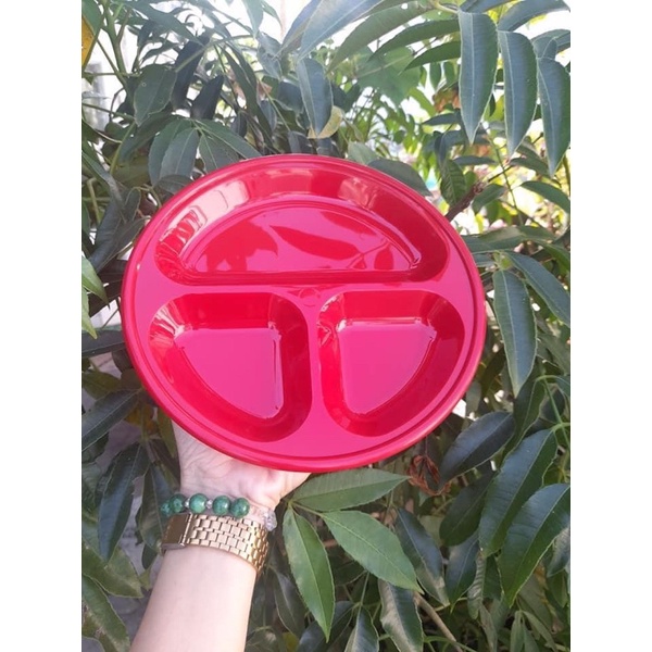 Set 4 Dĩa Ăn, Khay Ăn 3 Ngăn Lock&amp;Lock - Dùng Đựng Đồ Ăn, Thích Hợp Cho Đi Du Lịch Dã Ngoại, Khay Ăn Cho Bé