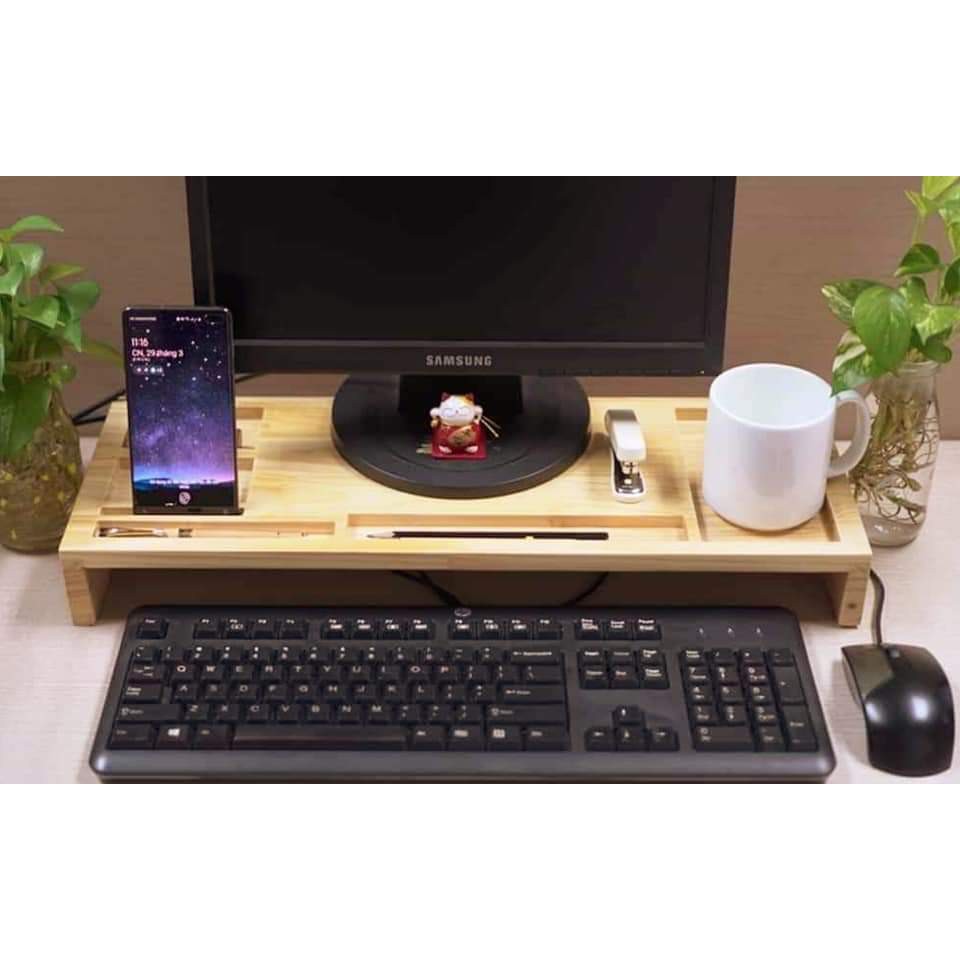 Kệ Màn Hình máy tính để bàn,Kệ để màn hình máy tính, laptop nâng cao màn hình chống gù lưng, phòng đau vai gáy
