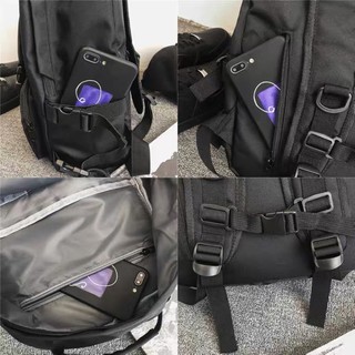 Balo basic Unisex đen SS2020(2khoá) 🥳 CÓ SẴN 🥳