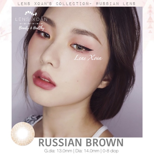 ÁP TRÒNG RUSSIAN BROWN: LENS NÂU TÂY ÁNH VÀNG | B.S COR | LENS XOẮN