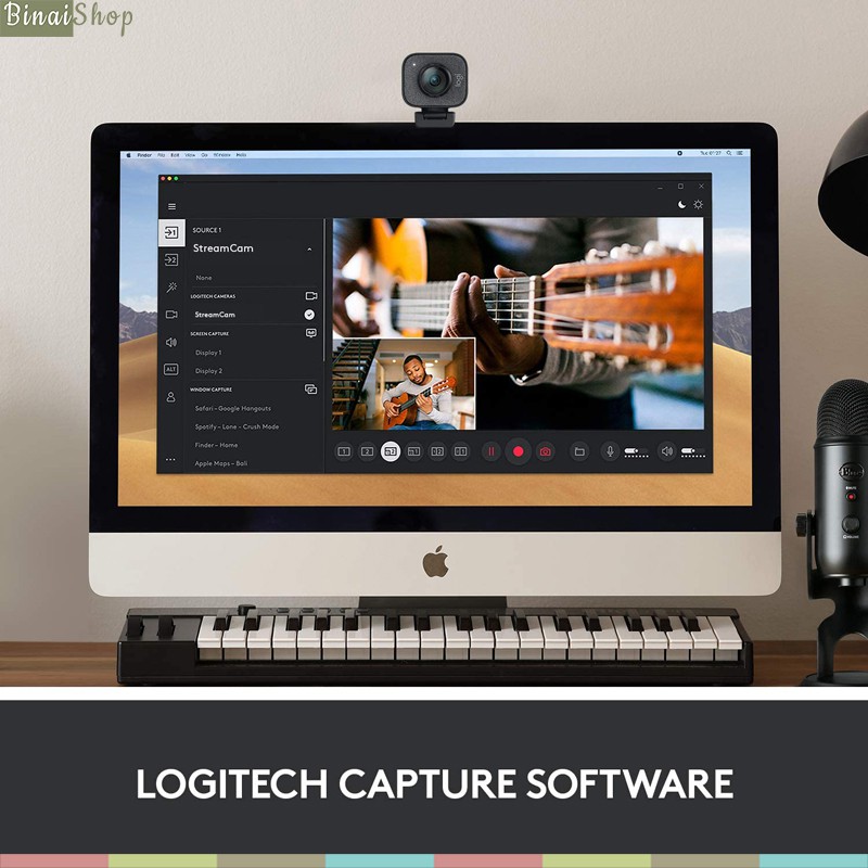 Logitech StreamCam - Webcam Livestream Chuyên Nghiệp, Độ Phân Giải 1080 FullHD/60 Fps | BigBuy360 - bigbuy360.vn