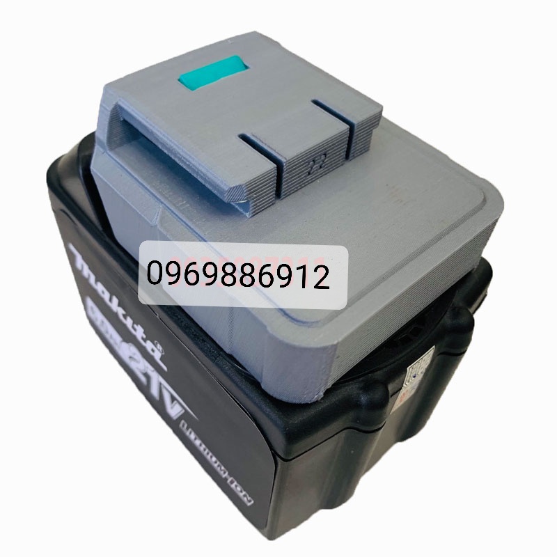 Đế chuyển dùng pin makita 4cm thông dụng sang loại chân máy trung quốc 22mm 18mm