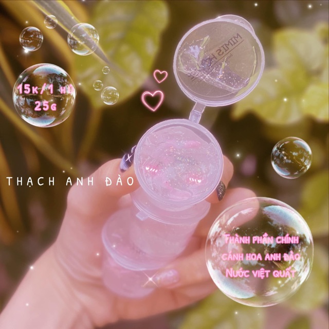 Thạch anh đào đắp mặt handmade Mimi House