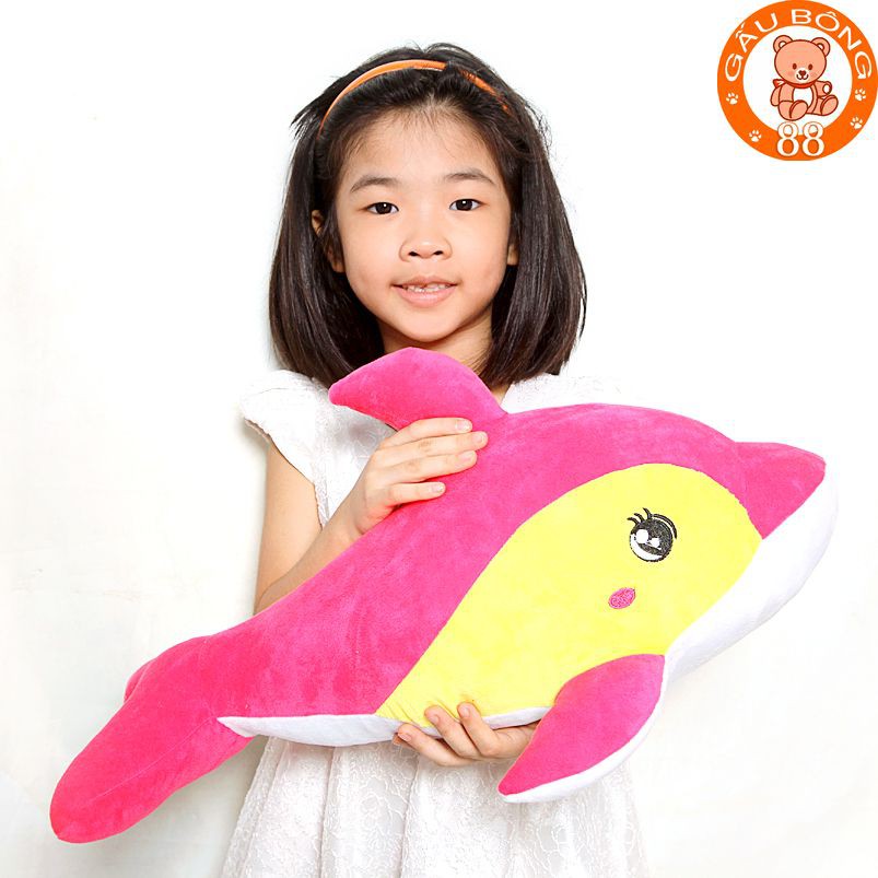 Gấu bông cá heo hồng size 50cm