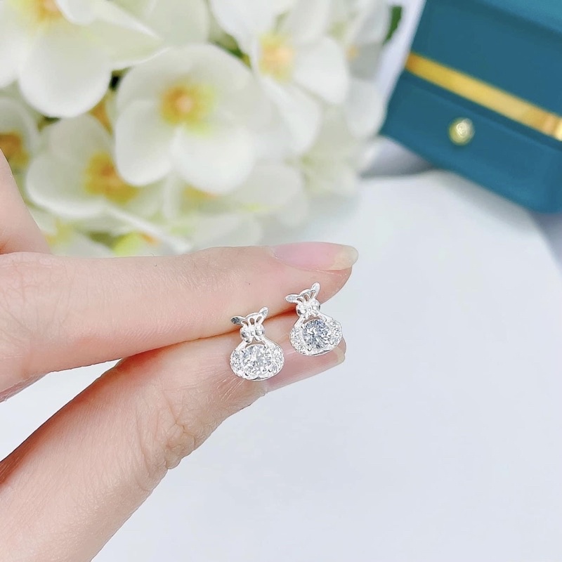 Bông tai túi tiền - Bông tai kim tiền - đem lại tài lộc may mắn - Vàng Bạc Khải Khải