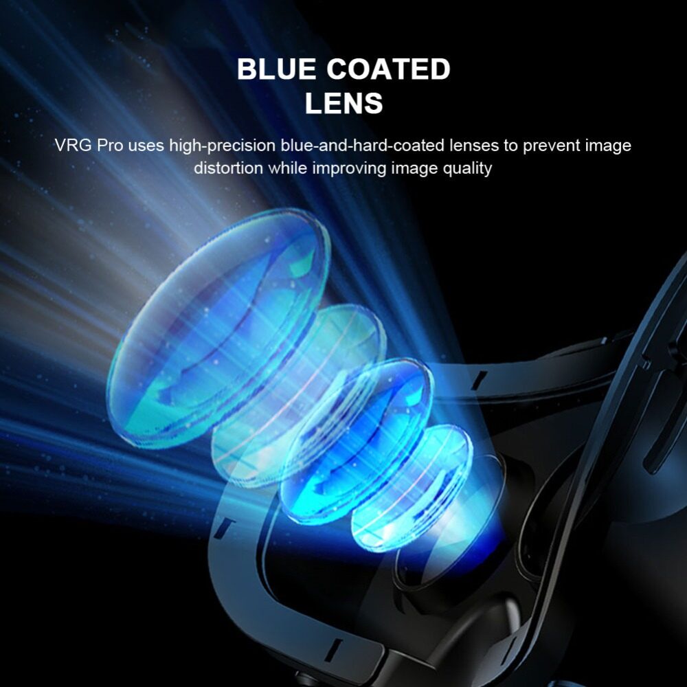 Kính Thực Tế Ảo VRG 3D Góc Rộng 120 Độ Toàn Màn Hình Trực Quan Dùng với Tất cả các dòng Điện Thoại Thông Minh 5-7 inch