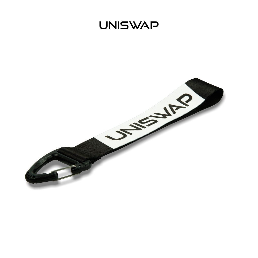 Móc khoá xe máy UNISWAP đầu nhựa dây satin cao cấp siêu xinh