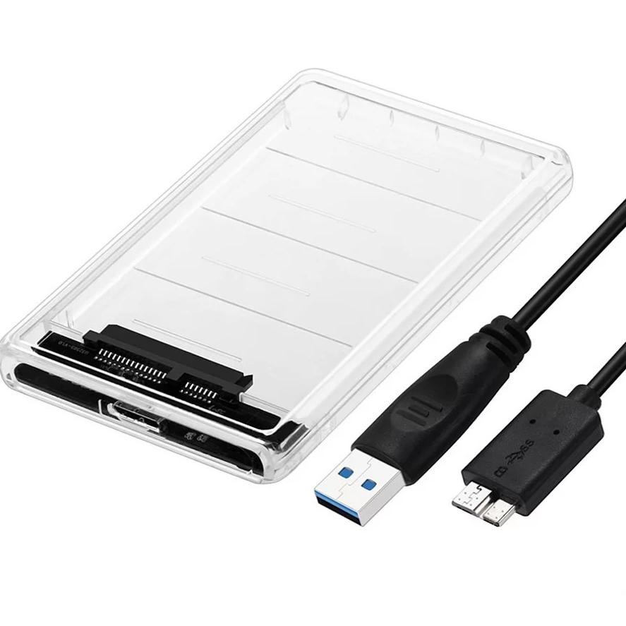 Hộp Đựng Ổ Cứng Ngoài Hdd / Ssd Trong Suốt 2.5 "Usb 3.0 Sata | BigBuy360 - bigbuy360.vn