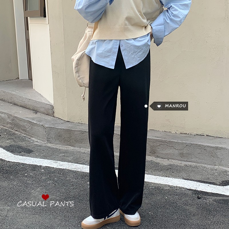 [Hàng có sẵn] Quần tây nữ ống rộng Ulzzang Quảng Châu QDV7