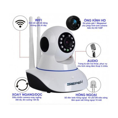 Camera IP Wifi Siepem S6211Y