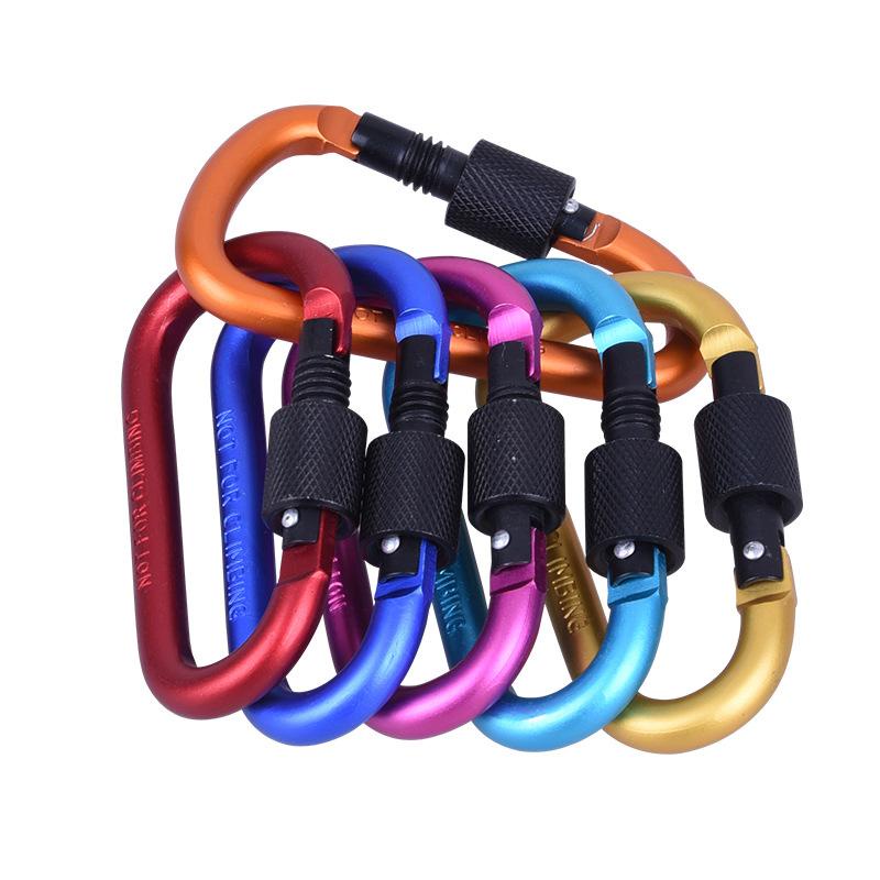 Móc khóa vòng khóa đa năng Carabiner Chữ D - Khoá Xoay 8cm - FuNo_express - BUNNY