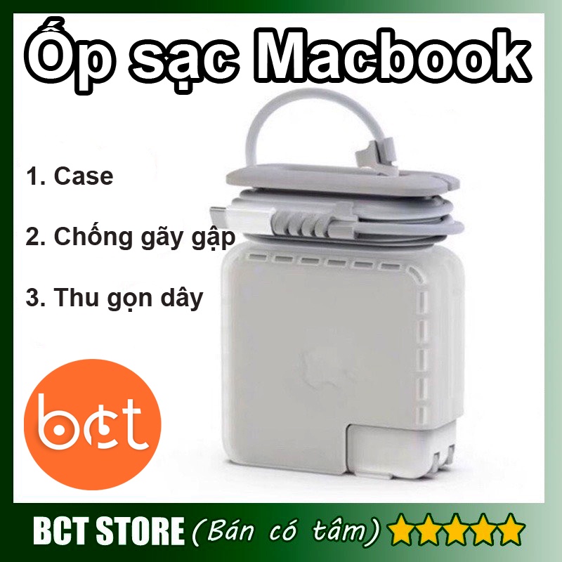 Ốp sạc Macbook đa năng 3 trong 1 kèm bộ cuốn bảo vệ chống đứt gãy đầu dây sạc