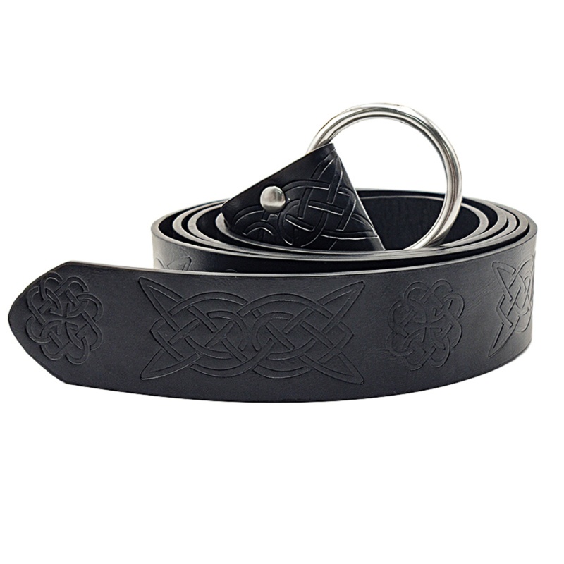 Nắp nổi thời trung cổ viking vegvisir da pu o ring belt retro renaissance