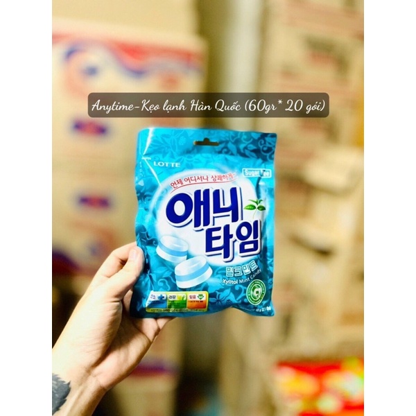 Kẹo Lotte Anytime Bạc Hà Gói 60G