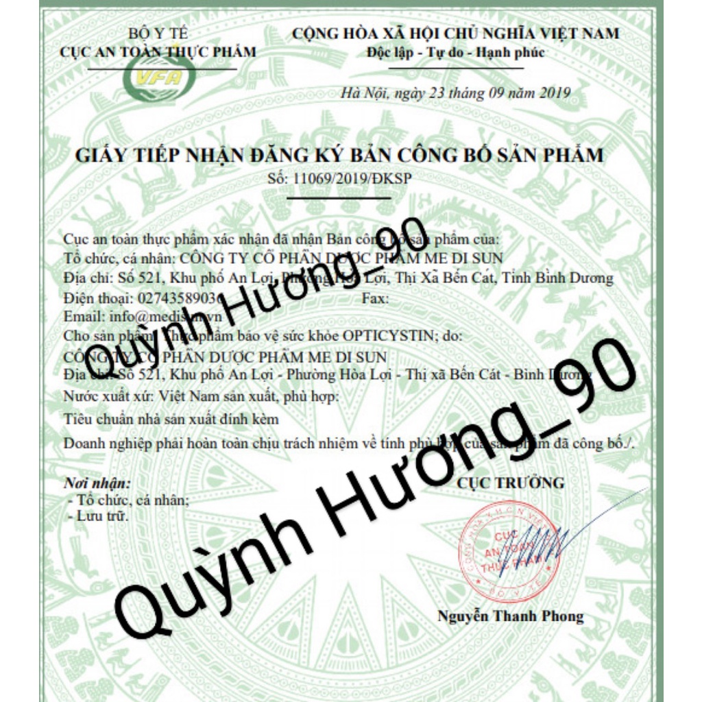 Viên uống OPTICYSTIN hộp 60 viên
